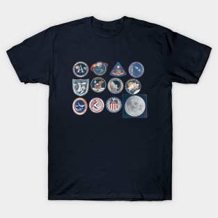 NASA Apollo Missions logos T-Shirt